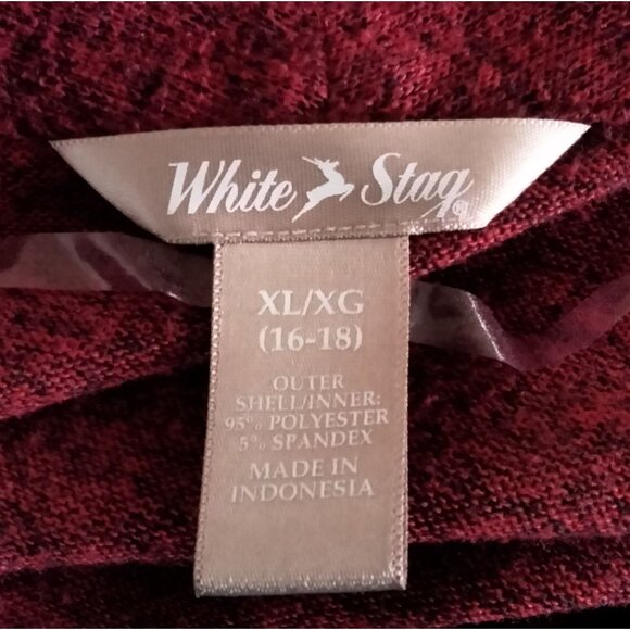 White Stag Plus Size XL (16-18) Top Cardigan Open-Front attached Floral Inner - Picture 6 of 9